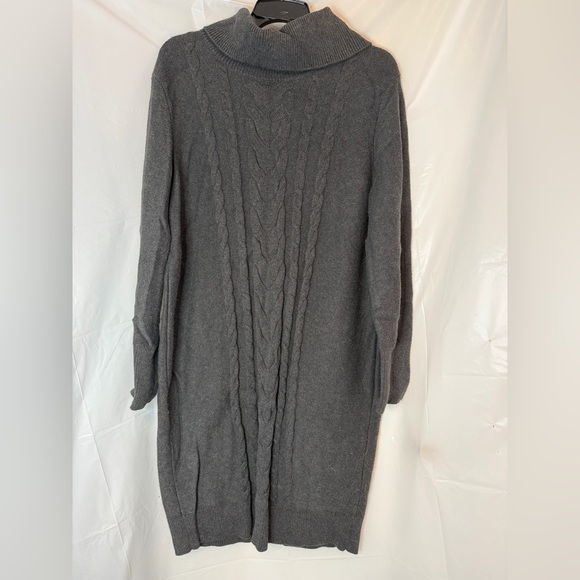 Banana Republic Dresses & Skirts - Banana Republic Dark Gray Knit Sweater Dress Sz Lg
